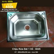 Chậu Rửa Bát 1 Hố inox 6045