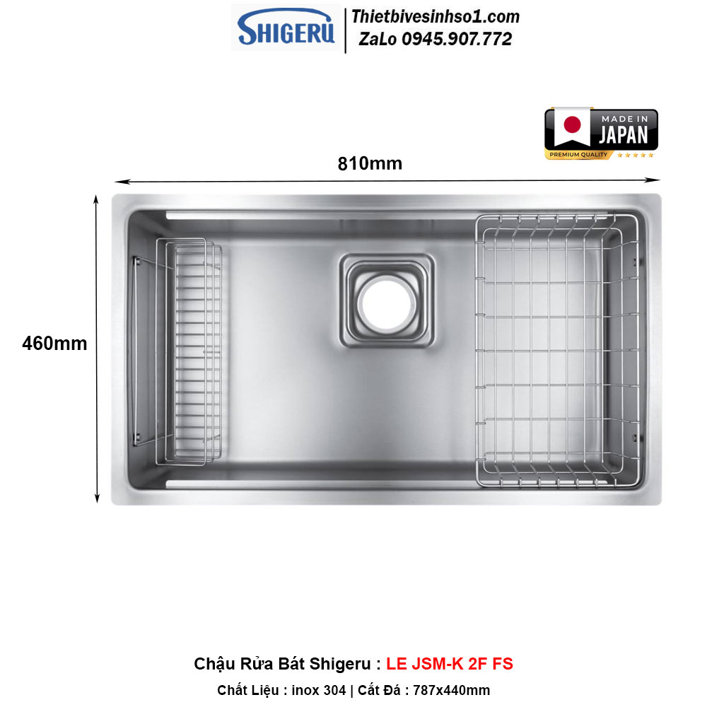 Chậu Rửa Bát Shigeru LE-JSM K 2F FS