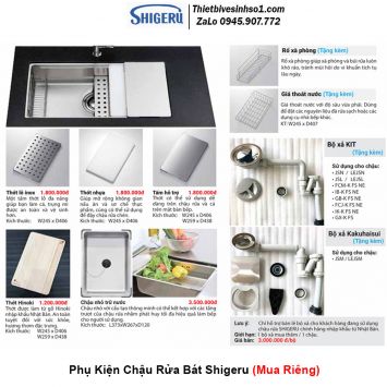 Phụ Kiện Chậu Rửa Bát Shigeru