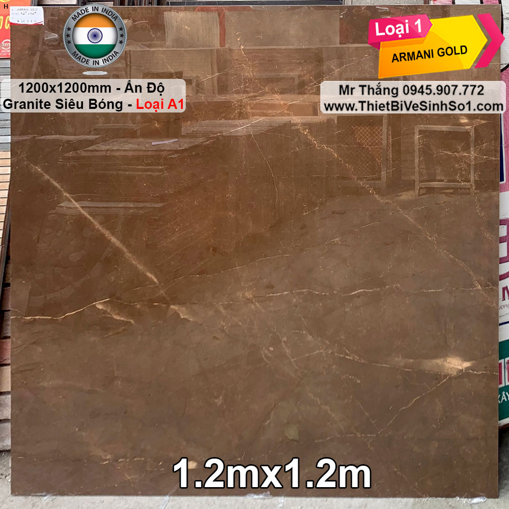 Gạch Lát 120x120 Ấn Độ ARMANI GOLD | Tổng Kho Gạch Ấn Độ Hà Nội