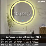 Gương Cảm Ứng Đèn LED Tròn T01-B