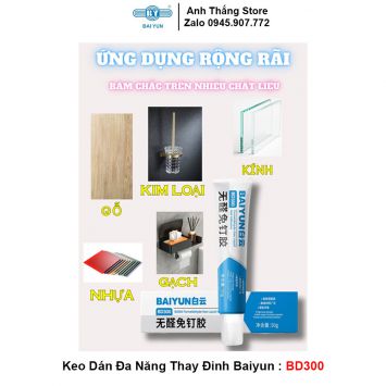 Keo Dán Đa Năng Thay Đinh Baiyun BD300-4