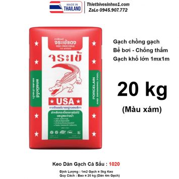 Keo Dán Gạch Cá Sấu 1020 Xám