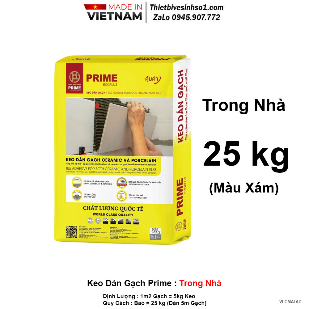 Keo Dán Gạch PRIME Trong Nhà