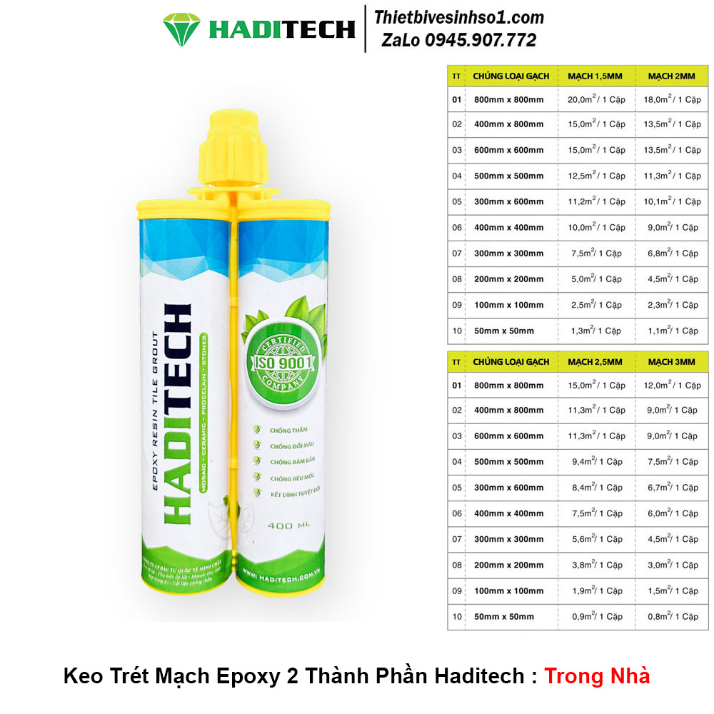 Keo Trét Mạch Epoxy 2 Thành Phần Haditech Trong Nhà