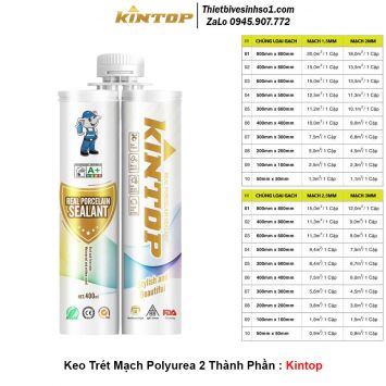 Keo Trét Mạch Polyurea 2 Thành Phần Kintop