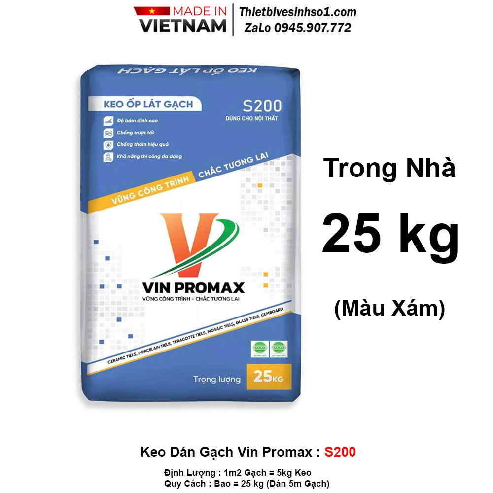 Keo Dán Gạch Vin Promax S200 Trong Nhà