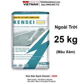Keo Dán Gạch Kensei K600 Ngoài Trời