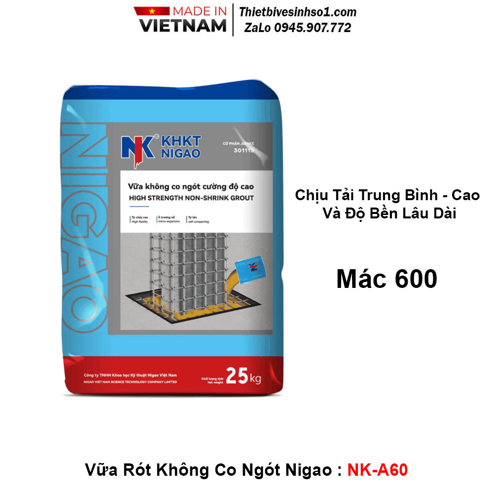 Vữa Rót Không Co Ngót Nigao NK-A60 Vữa Rót Không Co Ngót Nigao NK-A60