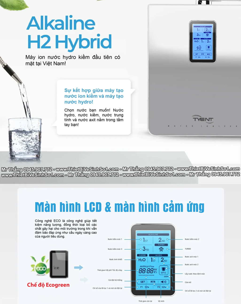 HDSD Máy Lọc Nước ion Kiềm Tyent 7000T