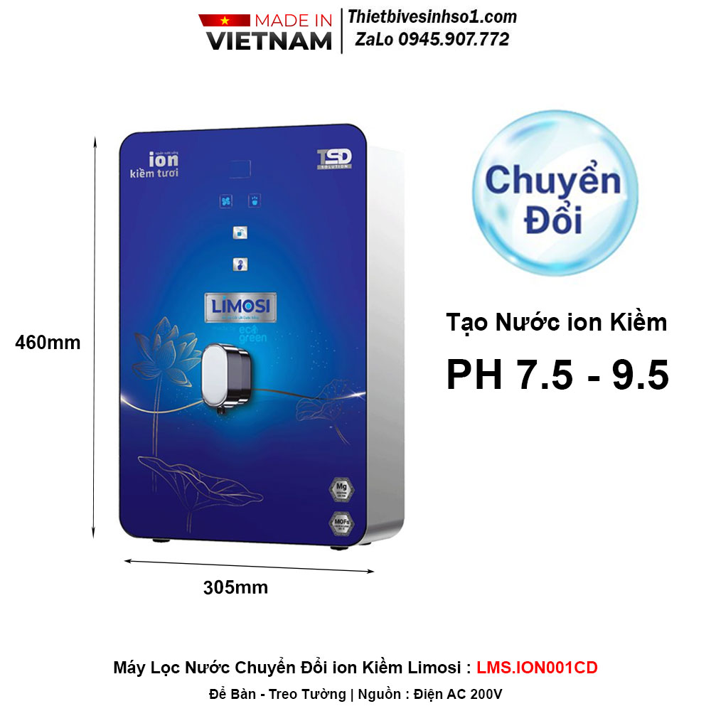 Máy Lọc Nước ion Kiềm Limosi LMS.ION001CD