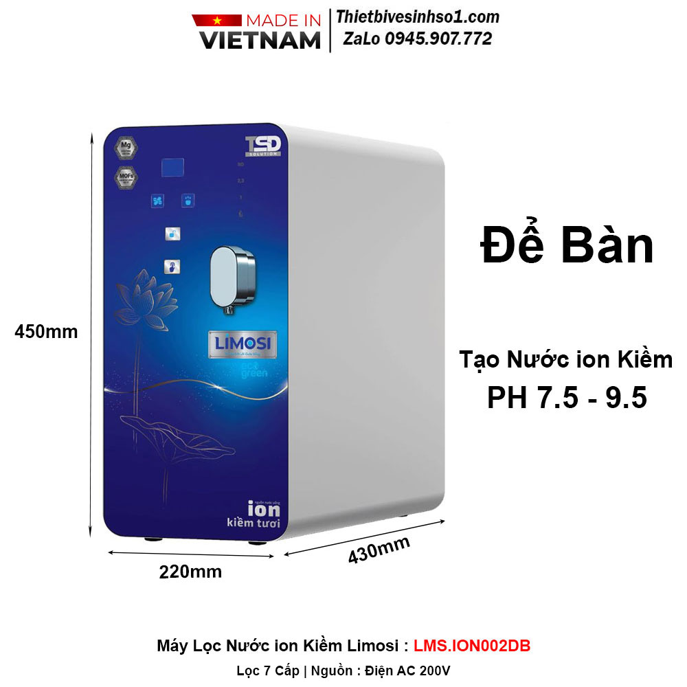 Máy Lọc Nước ion Kiềm Limosi LMS.ION002DB