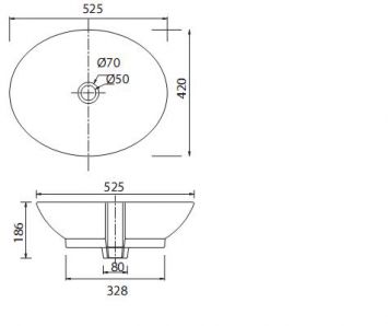 Chậu Lavabo Đặt Bàn Viglacera BS415